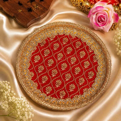 Royal Zari Pooja Thali 20cm