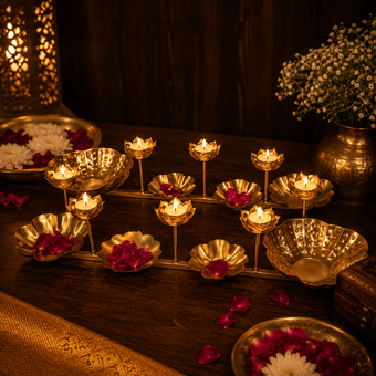 Elegant Rectangle T-Light Candle Holder