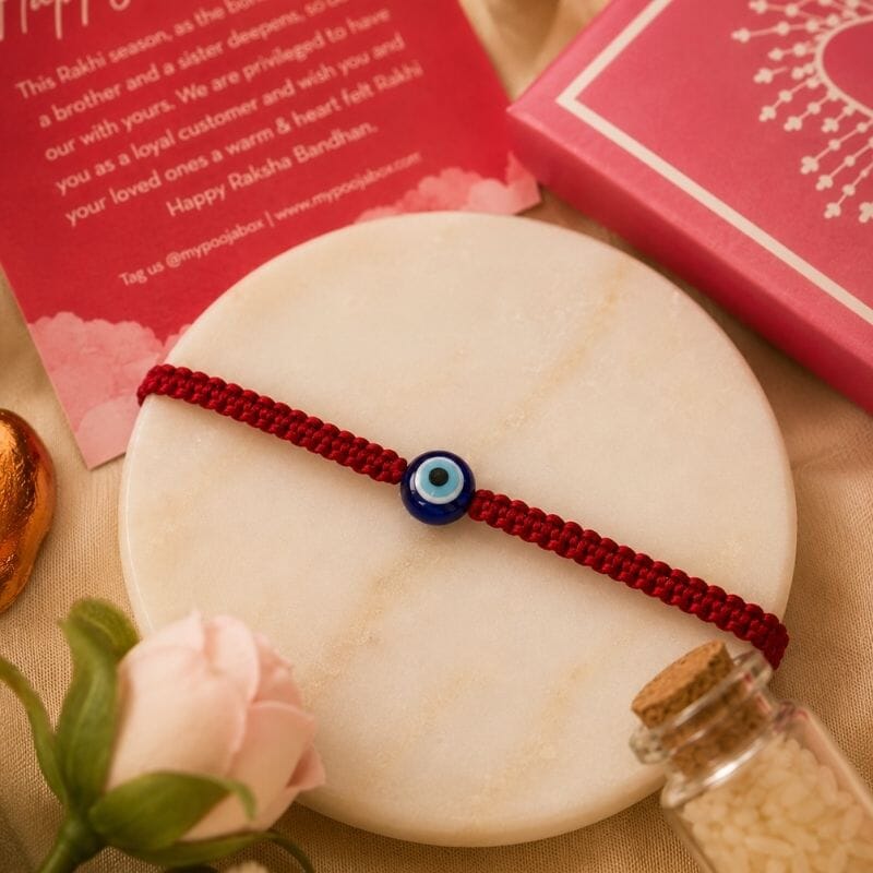 Bold Red Strength Evil Eye Rakhi