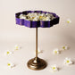 Violet And Gold Lotus Urli With Stand