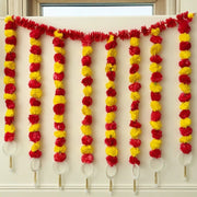 Incredible Floral Red Yellow Backdrop Decoration