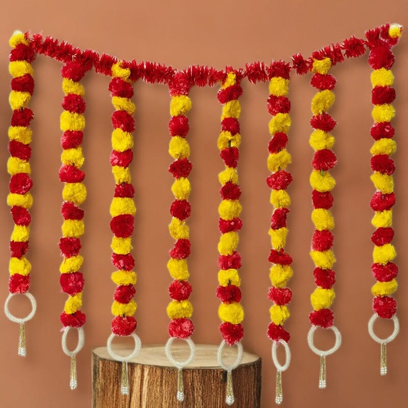 Incredible Floral Red Yellow Backdrop Decoration