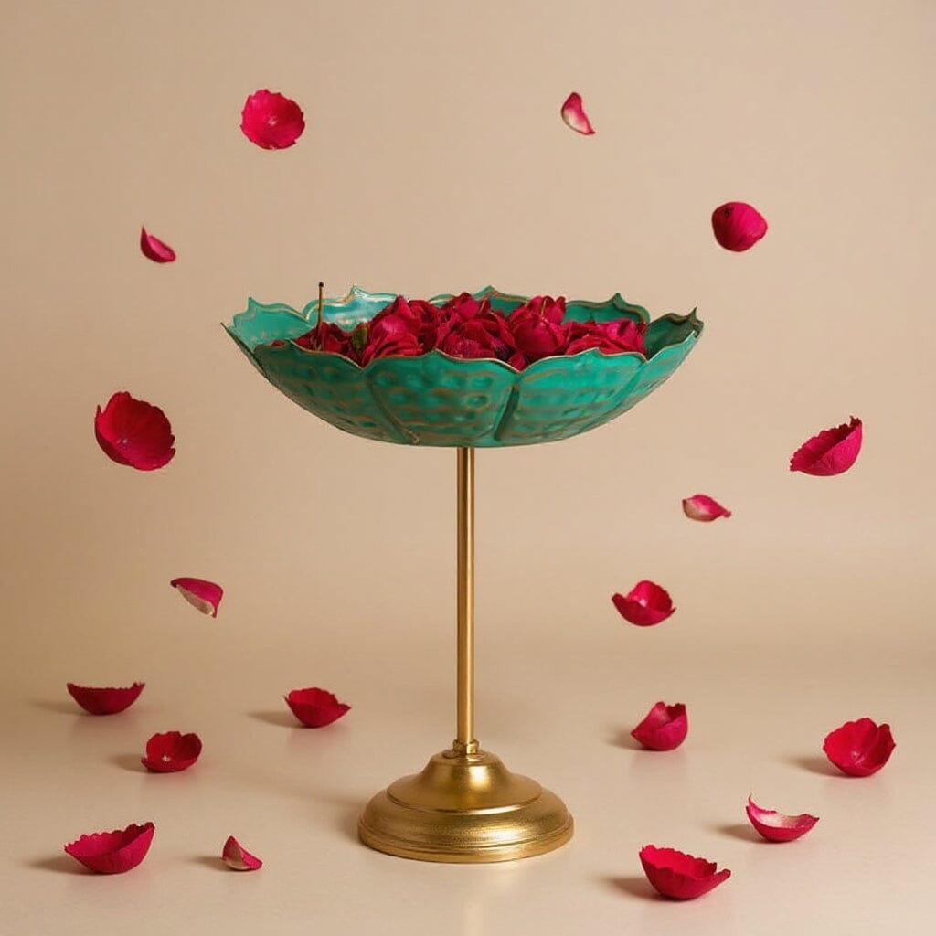 Mint Green Urli With Stand