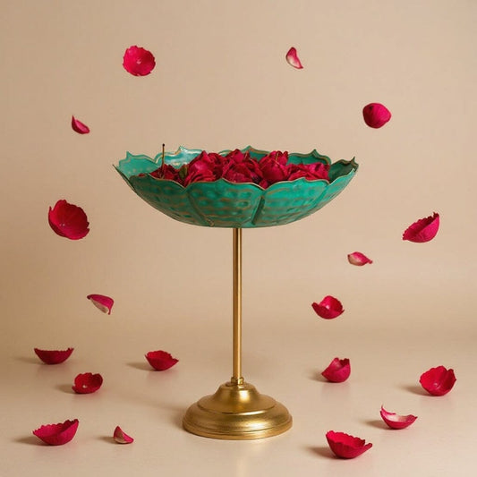 Mint Green Urli With Stand