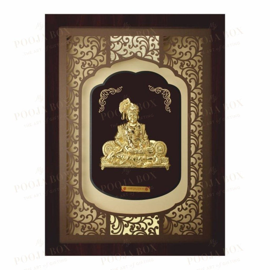 24K Gold Foil Extra Big Swami Narayan Elite Frame Framed Paintings