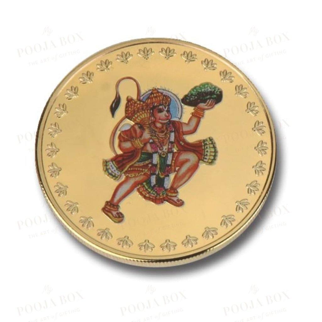 24K Gold Foil Hanumanji Coin & Bar