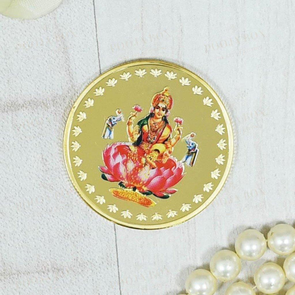 24K Gold Foil Laxmi Coin & Bar