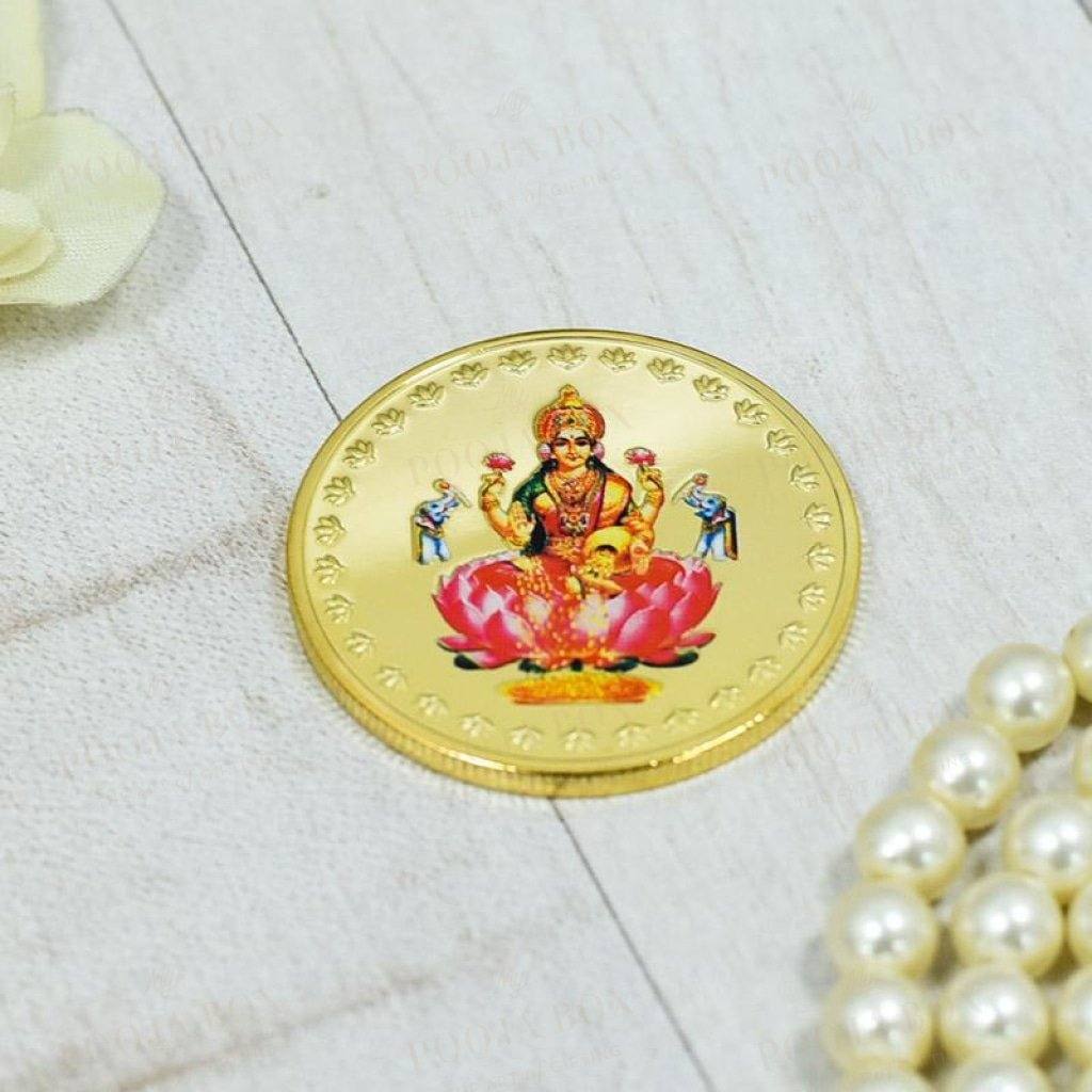 24K Gold Foil Laxmi Coin & Bar