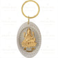 24K Gold Foil Laxmi Oval Keychain Keychain