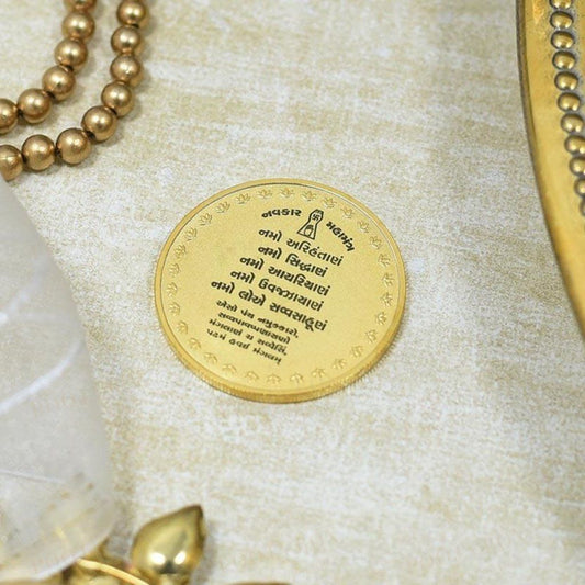 24K Gold Foil Navakar Mantra Coin & Bar