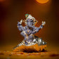 Blue & Silver Ganesh Statue on Shankh