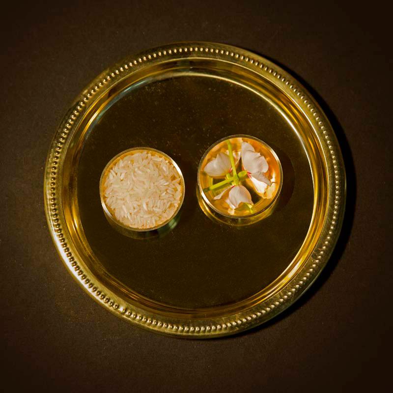 Traditional Brass Pooja Thali (Set of 3)