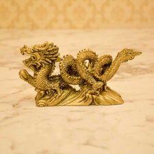 Feng Shui Golden Dragon Grasping Ball for Power and Success