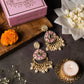 Charming Meenakari Grey Earrings