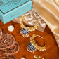 Imposing Meenakari Blue Jhumka