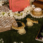 Attractive Meenakari Yellow Jhumka