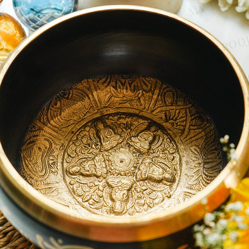 Tibetan Singing Musical Bowl Black