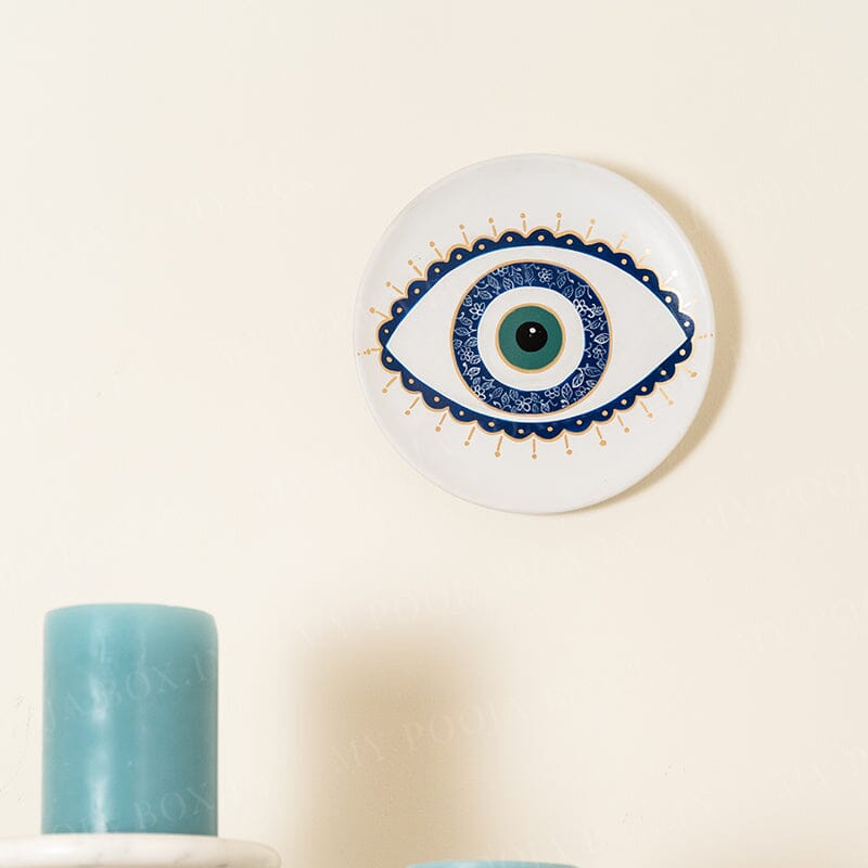 Hand-Painted Evil Eye Fancy Wall Decor Plate