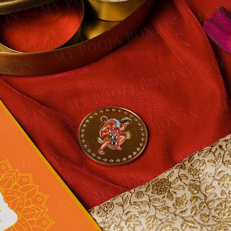 24K Gold Foil Hanumanji Coin & Bar