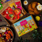 Colourful Peacock Diyas & 5 Herbal Gulaal Holi Gift Box (500gms)