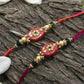 Elegant Kundan Rakhi (Set of 2)