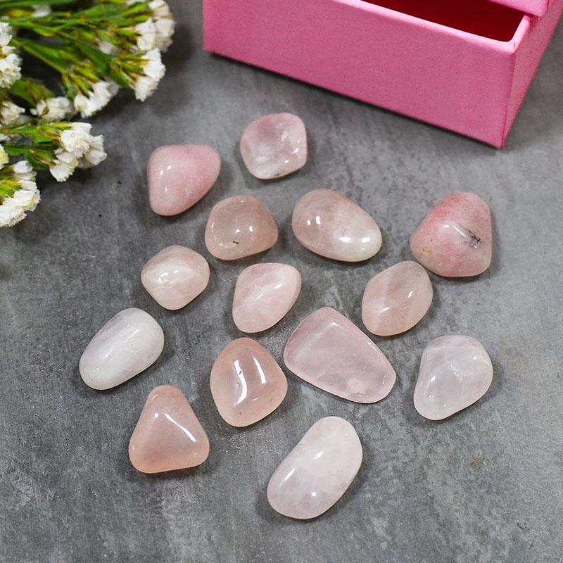 Rose Quartz Crystal Healing Tumble Stone Set