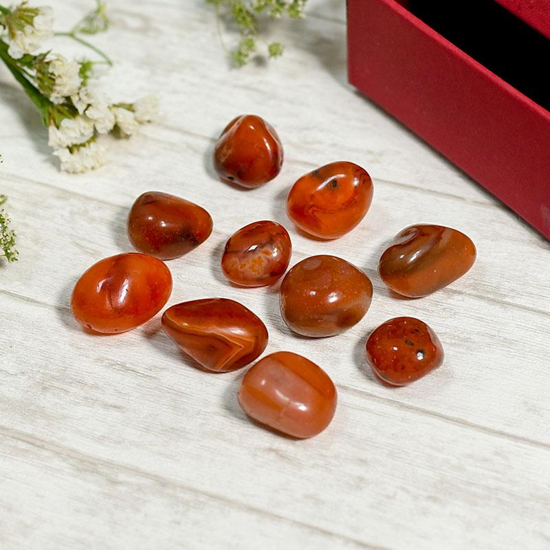 Carnelian Crystal Healing Tumble Stone Set