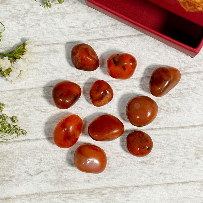 Carnelian Crystal Healing Tumble Stone Set