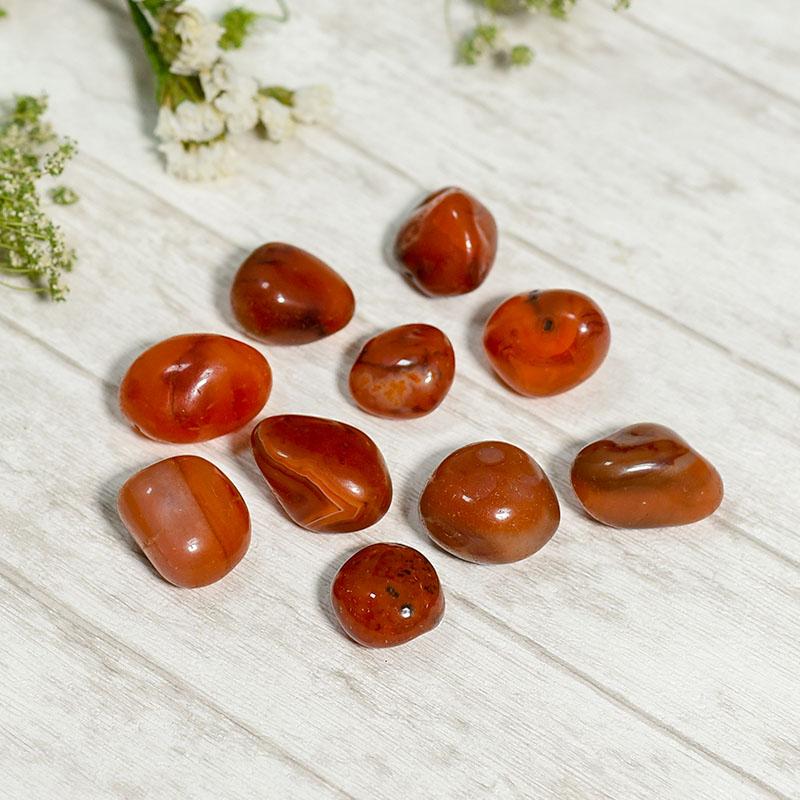 Carnelian Crystal Healing Tumble Stone Set