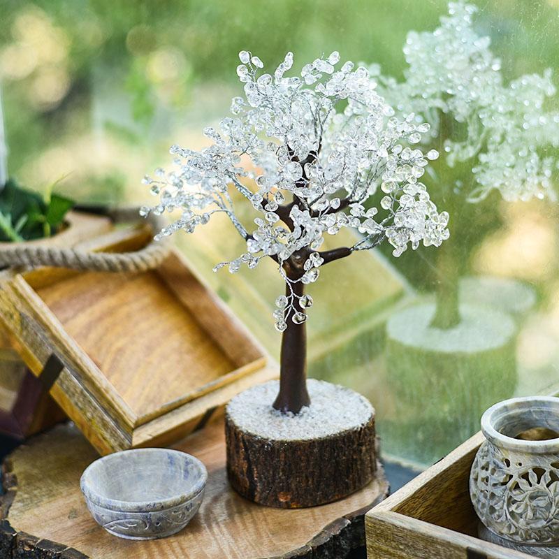 Clear Quartz Cleansing Crystal Stone Tree