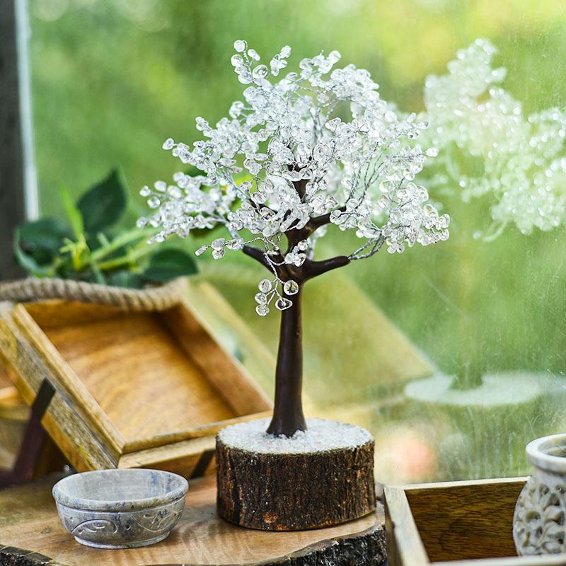 Clear Quartz Cleansing Crystal Stone Tree