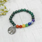 Green Aventurine Bracelet with Tree of Life Charm