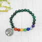 Green Aventurine Bracelet with Tree of Life Charm