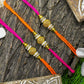 Modern Chic Golden Rakhi Set of 3