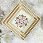 Mughal Art Beige Colored Serving Trays - Set of 3
