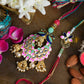 Beautiful Meenakari Peacock Rakhi for Bhaiya Bhabhi