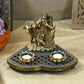 Stunning Radha Krishna Wooden Candle Holder Showpiece