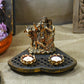 Stunning Radha Krishna Wooden Candle Holder Showpiece