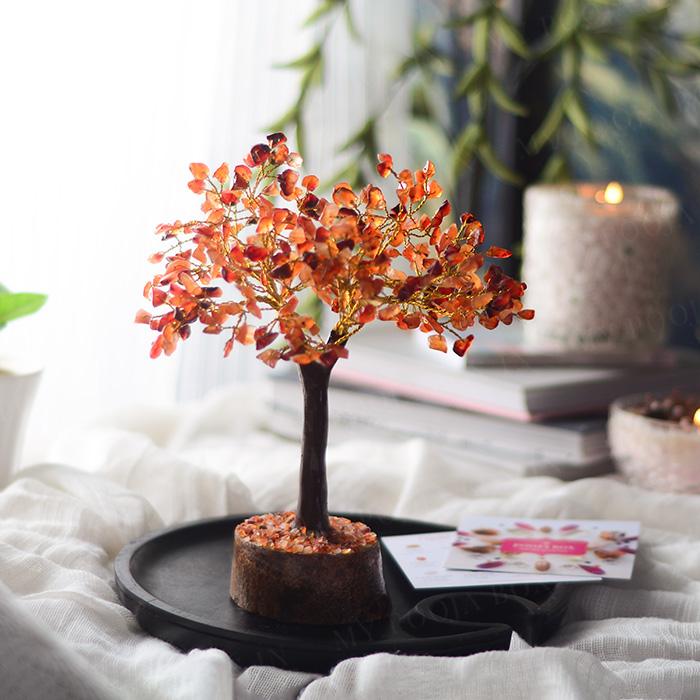 Carnelian Crystal Stone Motivation Tree