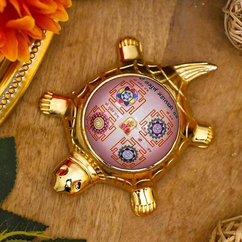 Shri Mahalaxmi Sampurna Yantra on Tortoise
