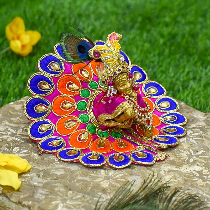 Peacock Style Laddu Gopal Dress