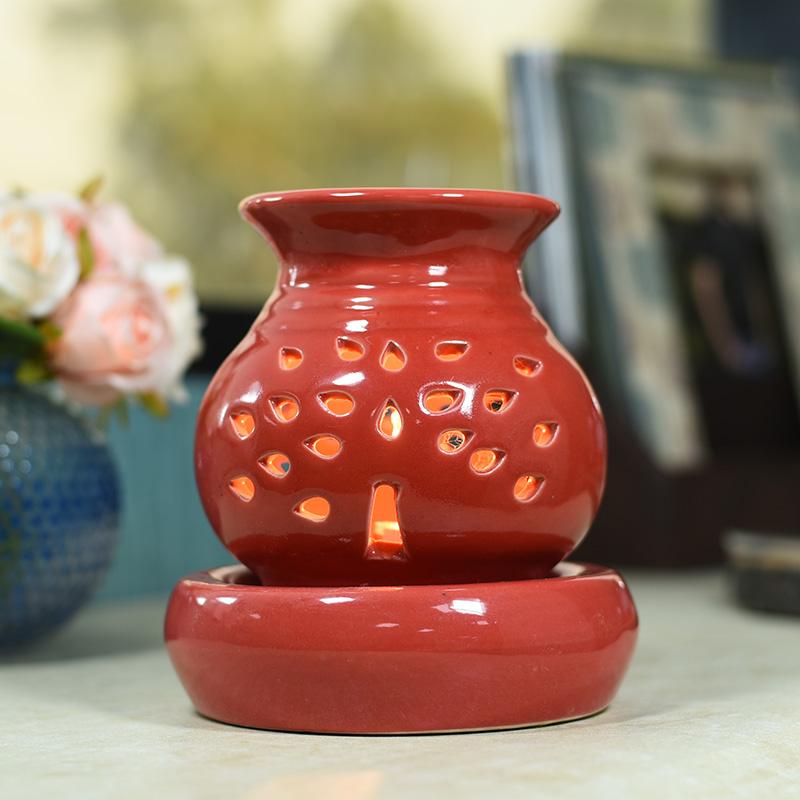 Radiant Red Ceramic Pot Aroma Diffuser
