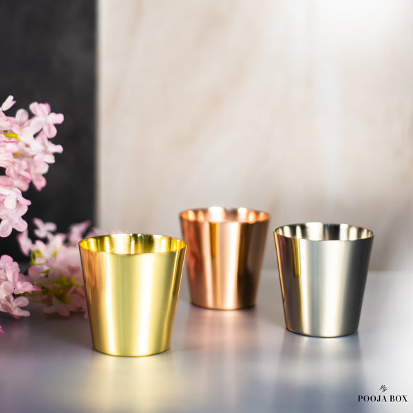 Zia Brass Candle (Set of 3)