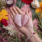Rose Quartz Heart Shaped Gua Sha