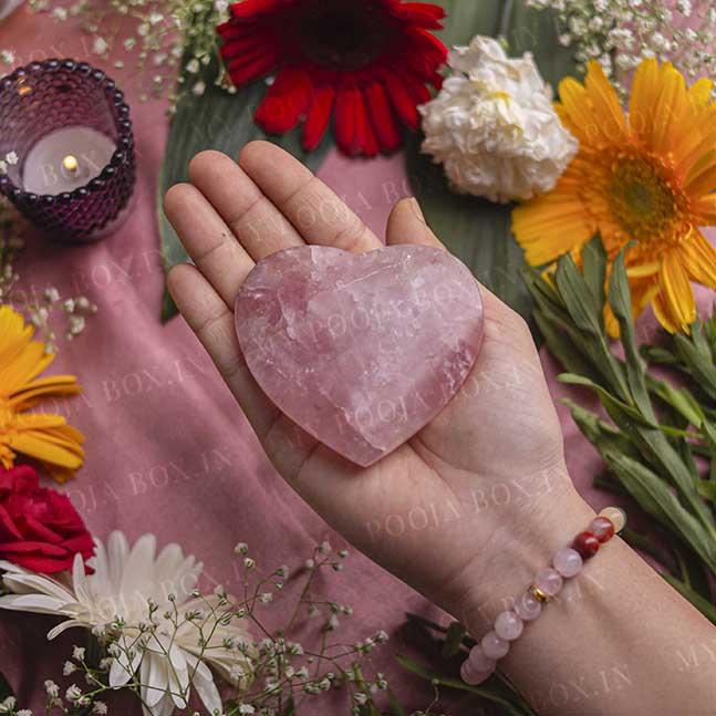 Rose Quartz Heart Shaped Gua Sha