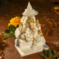 Divine Lord Ganesha On Singhasan Statue