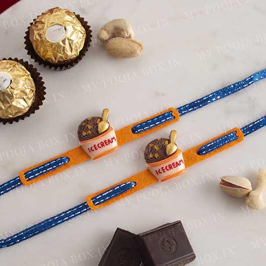 Ice-Cream Lover Quirky Rakhi (Set of 2)