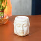 Decorative Meditating Buddha Aroma Diffuser Tealight Holder White
