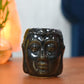 Impressive Meditating Buddha Aroma Diffuser Tealight Holder Black