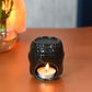Impressive Meditating Buddha Aroma Diffuser Tealight Holder Black